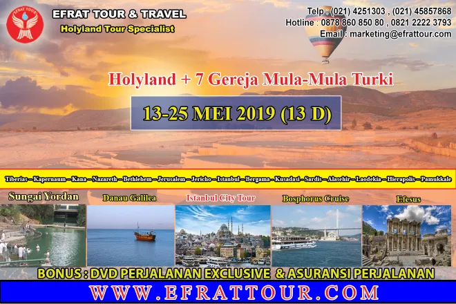 TOUR KE TURKI holyland + 7 gereja mula-mula 13-25 Mei 2019 1 holyland_7_gereja_turki