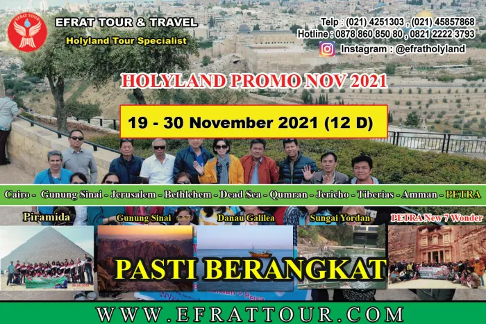 HOLYLAND TOUR 19-30 November 2021 (12 Hari) Mesir - Israel - Jordan + Petra + Red Sea Resort *5 1 holyland_tour_19__30_november_2021