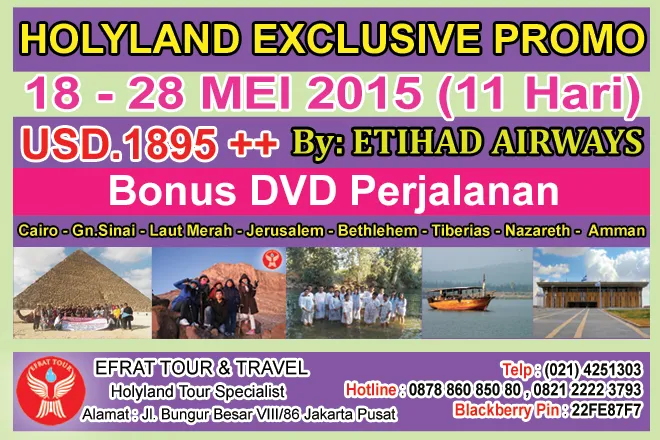 HOLYLAND TOUR 18 - 28 Mei 2015 Egypt - Israel - Jordan  PROMO by ETIHAD AIRWAYS 1 holyland_tour_israel